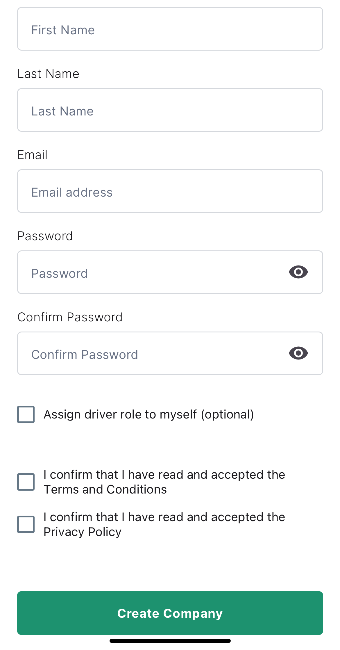 Sign Up Page Mobile 2